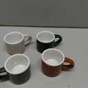 INGOFIN Ceramic Espresso Cups Set of 4, 2 oz Mini Espresso Mugs with Handle, Small Demitasse Coffee Cups, Vintage Accessories, Microwave Safe Shot Cup Suit for Coffee Bar