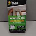 Duck MAX Strength Window Insulation Kit, Winter Window Seal Kit Fits up to 5 Windows, Heavy Duty Shrink Film Cuts to Size for Easy Indoor Installation, Window Tape Included,62 In. x 210 In., Clear