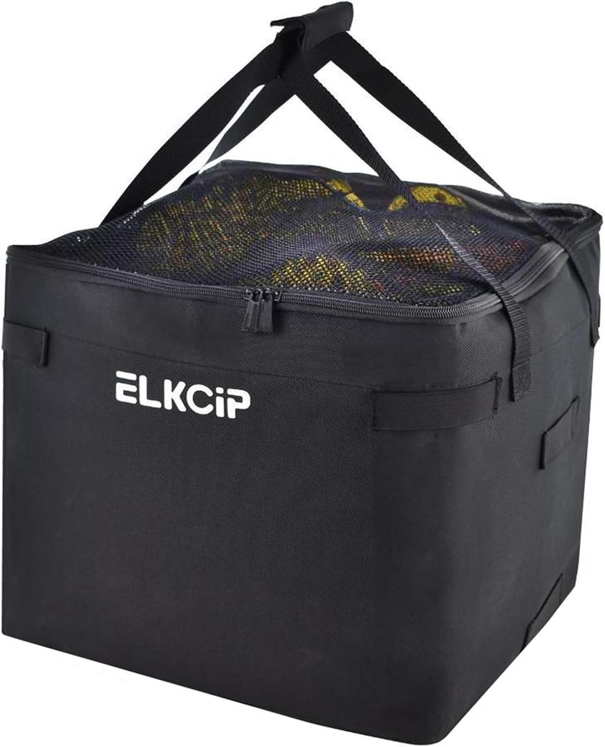 Portable Pickleball & Tennis Ball Collector - Pickleball Retriever Basket Carrier Gatherer Picker Hopper Container for Picking and Storage Training Tool for Ball (Bag only(Frame Not Included))