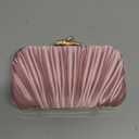 Freie Liebe Clutch Purses for Women Evening Bag Pleated Clutch Bag with Chain for Wedding Party