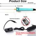 Foam Cutter Electric Hot Wire Foam Cutter Kit Foam Cutting Pen Set 30W 10cm Styrofoam Cutting Pen With Power Adaptor Electric Cutting Machine Pen Tools Kit For Art Making Foam Carving