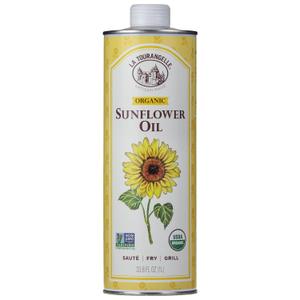 La Tourangelle, Organic High Oleic Sunflower Oil, Neutral Oil For Medium to High Heat Cooking and Skin Care, Non GMO, Pesticide and Chemical Free, 33.8 Fl Oz (Best By: 03/06/2028)