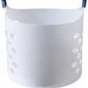 Rubbermaid 1.5 Bushel Capacity Durable Versatile Flex N Carry Portable Flexible Laundry Basket With Convenient Carrying Handles, White, Organization and Storage for Laundry/Garage/Home