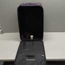 Large Wig Travel Box with Top Handle, Shoulder Strap & Double Zipper, Carrying Case with Removable Head-Holding Base -Black & Purple (MAROON)
