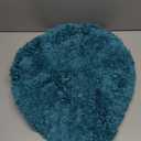 Baahrnom Luxury Soft Microfiber Toilet Lid Cover Machine Washable Solid Toilet Seat Cover 17.5" x 15" Adjustable Rubber Backing Fits Most 16-17.5" L x 14-16" W Round Oblong and Elongated Toilet Seat (Aqua)