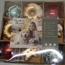 DecorbyHannah Large Gingerbread Christmas Ornaments Set, 9ct 3.15 inches Red Green Gold Ornaments for Christmas Tree Decorations, Shatterproof Plastic Hanging Balls Bulk for Xmas Indoor Party Decor