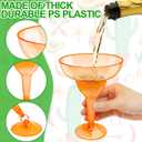 TURNMEON 30 Pack Plastic Margarita Glasses 12 oz Disposable Neon Cocktail Cups for Cinco de Mayo Decorations Mexican Fiesta Party Decorations Fun Taco Tuesday Mexican Theme Party Supplies