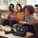 GLDRAM Case for Nintendo Switch 2 (2025), Portable Travel Carrying Storage Bag with Concave & Convex Groove Design, Dockable Hardshell Heavy-Duty Protective Cover with Screen Protector & 8 Thumb Grips (Black)