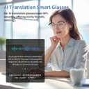 AI Translator Smart Glasses for Men Women, Bluetooth Audio Sunglasses with Photochromic Lenses, Photo Translation, No Subscription, Real-Time Translation(160+Languages) for Travel Business (Gold)