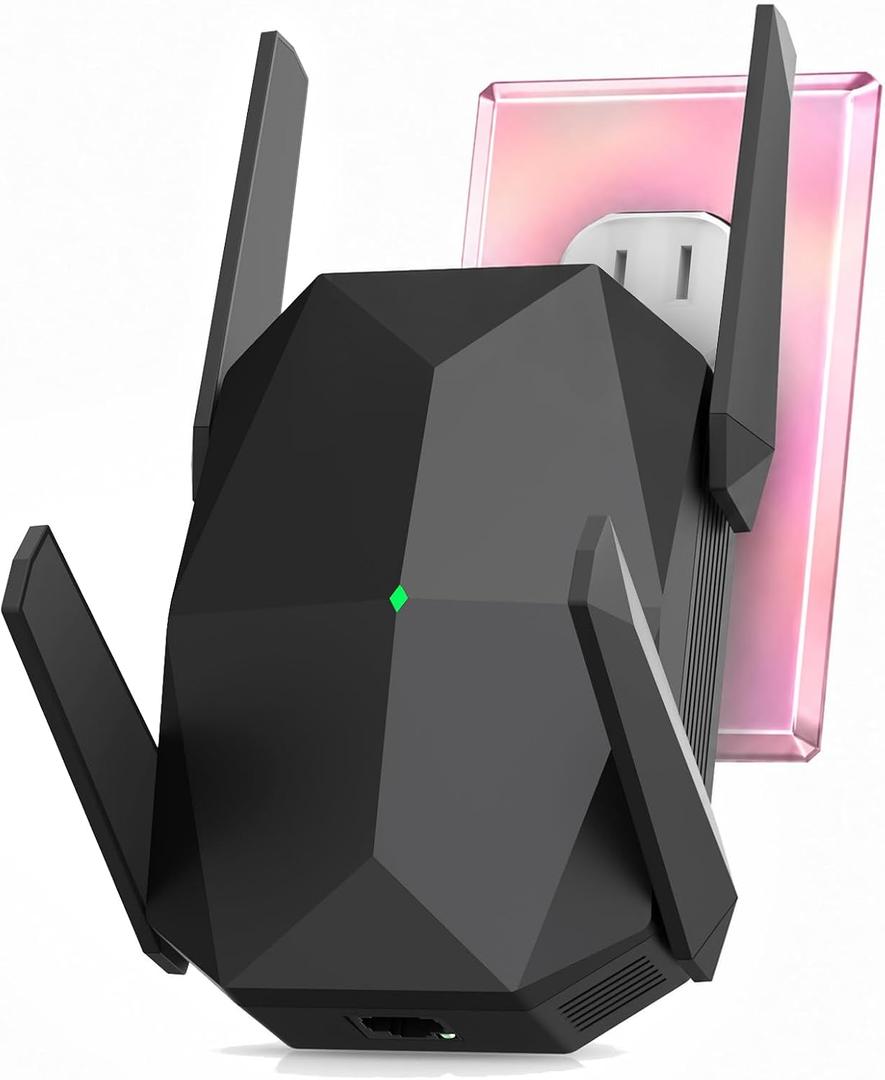 JoyLantern WiFi Extender, 2026 30X Fastest WiFi 6 Booster AX3000 | (5.8/2.4GHz), 25,631 sq.ft Long Range and 150+ Devices, WiFi Extender Signal Booster with Ethernet Port(Black)