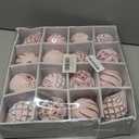 16PCS Shatterproof Christmas Ball Ornaments Set, Hand-Painted Holiday Decor with Assorted Sizes & Designs for Christmas Tree Thanksgiving Party Decoration, Red-White