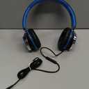 AILIHEN C8 Kids Headphones Wired, On-Ear Headphones with Microphone and Volume Control Foldable Corded Stereo 3.5mm Headset for School Teens Smartphones Chromebook Laptop Tablets Travel (Black Blue) (Medium)