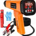 Digital Automotive Timing Light 12V, Inductive Ignition Timing Light Gun with Tachometer for 2&4 Stroke Petrol Engine for Classical Car Motorcycle Marine (Orange)