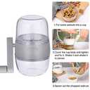 Portable Manual Hand Nut Chopper for All Nuts Walnut Pecans, Hand Crank Nut Grinder in Grey