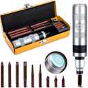 AKM 1/2" Hand Manual Reversible Impact Driver Set Extractor-12 PCS Impact Screwdriver S2 Steel Much More Durable Disengage Rusted Fasteners or Frozen Bolts