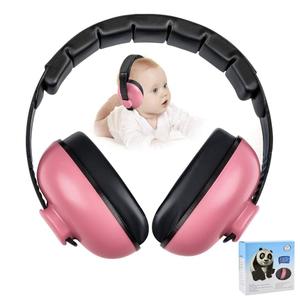 Baby Ear Protection Noise Cancelling Headphones for Kids Noise Reduction Hearing Protection Earmuffs for 0-3 Years Babies, Toddlers, Infant (Redrose)