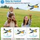 RC Plane, 3 Channel Remote Control Airplane, 6-axis Gyro Stabilizer BF-109 RTF RC Airplane with 2 Batteries, Easy to Fly for Beginners Adults and Kids