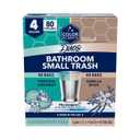 Color Scents Small Trash Bags - 4 Gallon, 80 Total Bags (2 Rolls of 40 Count), Twist Tie Duos (2 unique scent + color combinations) with Microban