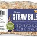 FloraCraft 12 Piece Decorative Straw Bale 1 Inch x 1.25 Inch x 2.5 Inch Natural