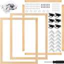2 Set 16x20 Inch DIY Wood Canvas Frame Kit Wooden Stretcher Bars Removable Lightweight Stretcher Frames for Oil Painting Canvas Art Diamond Prints Poster Needlepoint Arts Embroidery Stitch Supplies