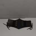 L'VOW Brown Leather Corset Belt Women Renaissance Belt Medieval Viking Belt Wide Cinch Belt, SmallS