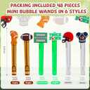 48 Pieces Baseball Bubble Wands Baseball Party Supplies Sports Bubble Wands Goodie Bags Stuffers Birthday Treats Classroom Prizes