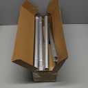 KAMANINA Silver Crystal Curtain Rod 72 to 144 Inches (6-12 Feet), 1 Inch Heavy Duty Curtain Rods for Windows, Telescoping Long Drapery Rods with Acrylic Diamond Netted Texture Finials