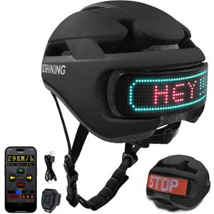 Smart Bike Helmet with Light: Bicycle Helmets for Adult Teens for Mountain & Road Cycling Electric Scooter Skateboard Skating (Black)