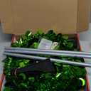 MACTING Pop Up Christmas Tree with 50 LED Lights 5FT Collapsible Tinsel Pencil Tree Easy-Assembly Coastal Glitter Artificial Tree for Porch Apartment Corner Home Party Indoor Xmas Decorations,Green