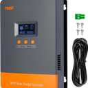MPPT 80A Solar Charge Controller 12V/24V/36V/48V Auto, 80Amp Solar Controller Support up to 12 Parallel Connection, Work with Lead-Acid and Lithium Batteries