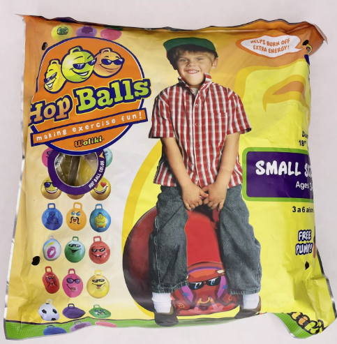 New WALIKI TOYS Hop Ball For Kids Ages 3-6 Yellow Heart Emoji -Comes with Pump