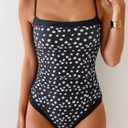 B2prity One Piece Swimsuit for Women Tummy Control Slimming Bathing Suit Color Block Swim Suit Modest Swimwear (XL)