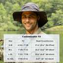 Comhats Waterproof UPF 50+ Wide Brim Sun Hat for Men Big Heads Oversized | water resistant, UV protection, wide brim, ventilated crown, packable, chin strap, large big head, fishing, hiking, camping (Blue, XL)