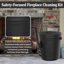Home-Complete 4.75 Gallon Black Ash Bucket with Lid and Shovel-Essential Tools for Fireplaces, Fire Pits, Wood Burning Stoves-Hearth Accessories