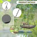 MIXXIDEA Hanging Bird Feeder Tray Metal Mesh Platform Seed Feeder with Durable Chains for Outdoors Garden Great for Attracting Birds (2 Pack)