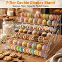 Clear Acrylic 7-Tier Cookie Display Stand, Tiered Dessert Stand for Cupcakes, Cookies & Pastries, Ideal for Bakers, Vendors, Birthday Parties, Craft Fairs & Market Booths