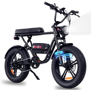 Windone E20/K2 Electric Bike for Adults, Max 20/28 MPH & 40/46.6 Miles Range, 20''3/4'' Tire and 350/750W Motor Ebike, 7 Speed Urban Commuter Electric Bicycle, 36V10.4AH / 48V13AH Removable Battery