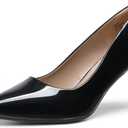 DREAM PAIRS Women's High Stiletto Heels Closed Pointed Toe Dress Pumps Shoes for Wedding Work Office Business, 3 Inches (11, Black/Pat)