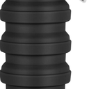 Collapsible Water Bottles 17oz, Portable Leak-Proof Travel Water Bottle, Reusable BPA Free Silicone Foldable Water Bottle with Carabiner for Gym, Traveling, Camping, Hiking, Sports(Black+Blue)