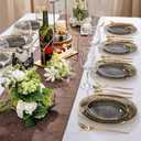 100 Pcs Clear Black Plate Disposable For All Occasions