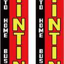 2 Pcs Window Tinting Auto Home Business Flag Feather Banner 2.5 x 12 ft Windless Swooper King Sized Banner Flag Kit Sign for Marketing Business Weatherproof Outdoor Advertising Sign No Stake Included