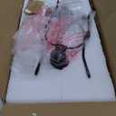 OYEARS 23" Table Lamps for Living Room Set of 2 Bedside Lamps for Night Stands Bedroom Lamps Farmhouse Rattan Boho Lamp Glass Nightlight End Table Lamp with USB C+A (Black),Two Light Points