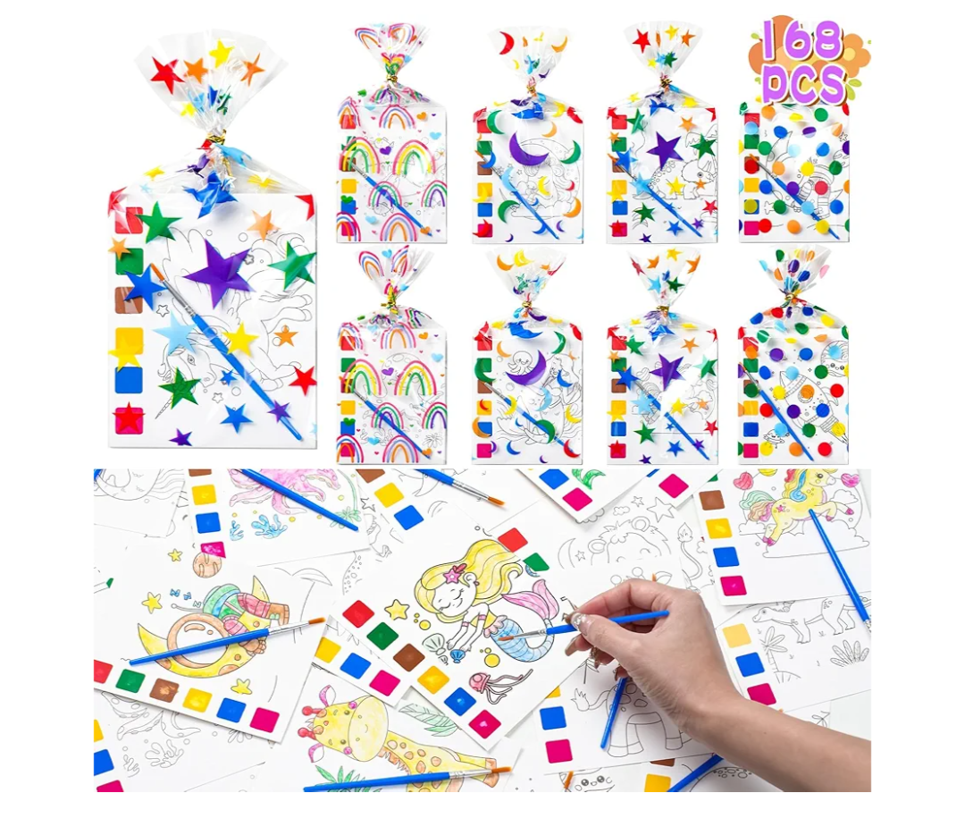 Sigilyer Water Coloring Books Party Favors for Kids 4-8, 24 Pack(192 PCS) Mini Coloring Books with Goodie Bag Stuffers for Kids Birthday Gifts Bulk Art Crafts Classroom Prizes School Paint Supplies