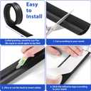Floor Cord Cover 4ft, Cord Hider Floor Hide Extension Cords, PVC Cable Management Cover, Cable Protector Cord Cavity W0.6in x H0.32in Grey Wood