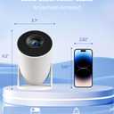 Magcubic Mini Projector with WiFi and Bluetooth, 4K Support Smart Portable Projector, Small Proyector with 200ANSl & AutoKeystone, 180 Rotation HY300Pro Video Proyector for Bedroom, Movie, Outdoor