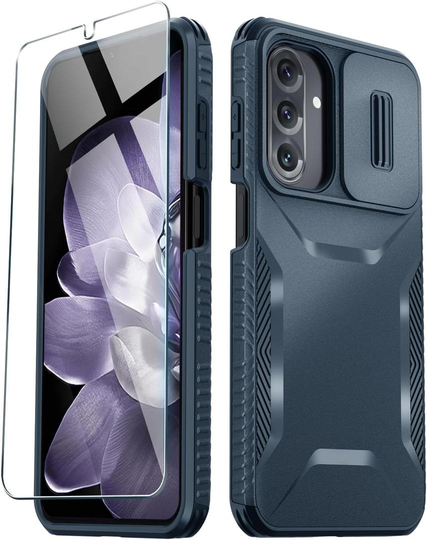 Compatible with Samsung Galaxy A17 5G/A26 5G with Slide Camera Cover+Screen Protector,Military Grade Drop Protection,Heavy Duty Rugged Shockproof Protective Phone Cover,2025 Blue