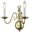 Livex Lighting 5002-02 Williamsburgh 2 Light Polished Brass Wall Sconce