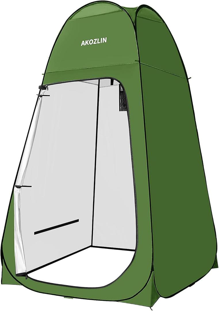 AKOZLIN Portable Pop Up Shower Tent Instant Privacy Dressing Changing Tent Outdoor Shower Room Camp Toilet Tent, 47.2" L47.2" W74.8" H