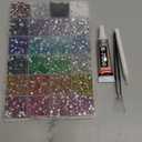 24000Pcs Resin Rhinestones for Crafting with Tweezers, Multicolor 3mm Flatback Gems with 1 Pc B7000 Jewelry Glue, Bedazzling Crystal for Crafts Clothing Tumblers Mugs Shoes Fabric Nail Art