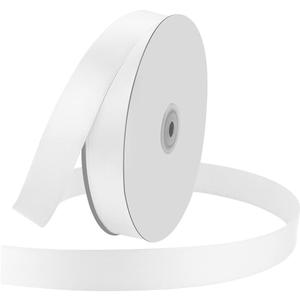 1" Wide x 100 Yards Single Face Polyester Satin Ribbon, Satin Ribbon for Crafts, Gift, Hair Bows, Wedding Party Decoration, Bow Making & Other Projects (White)